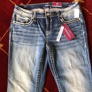 Vigoss bootcut jeans size 14 inseam hemmed to 30